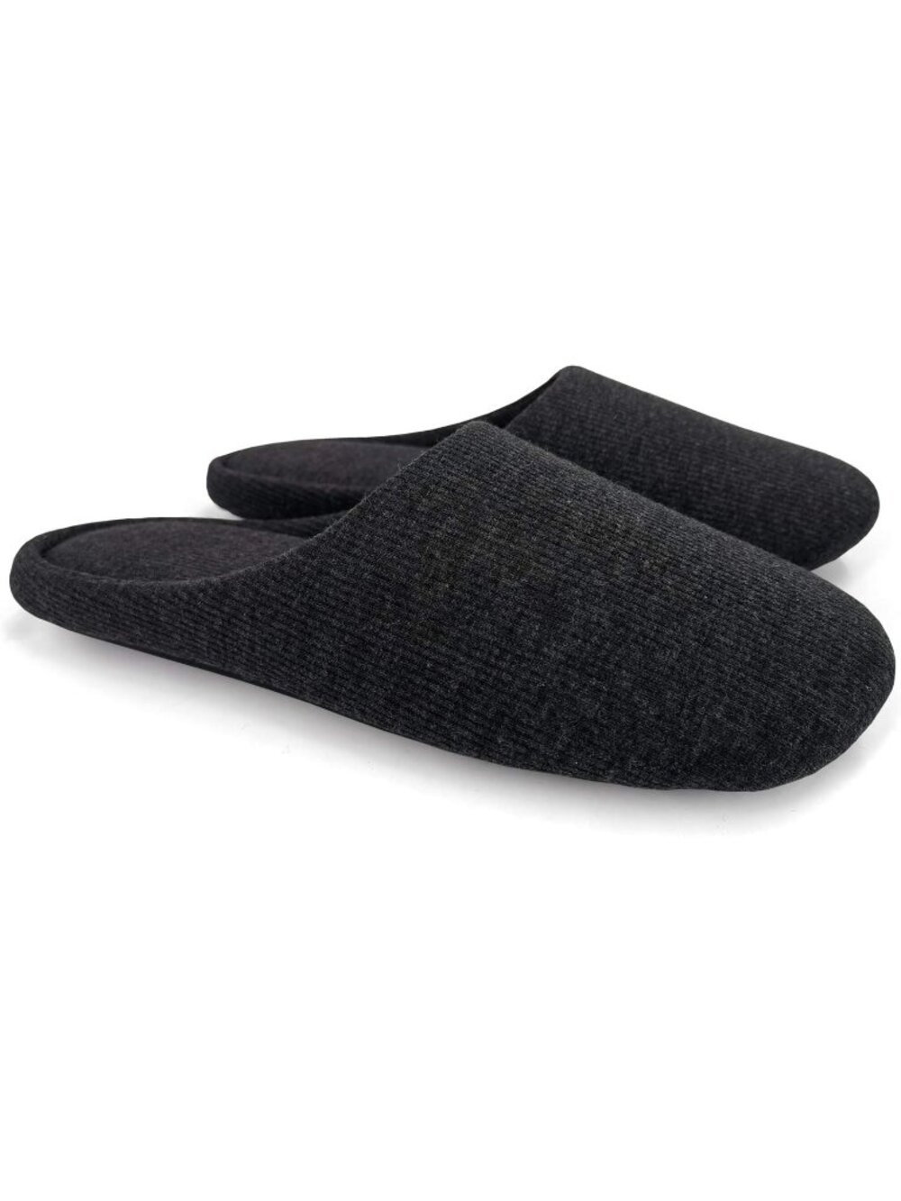 Women's Charcoal Grey Lightweight Cotton Memory Foam Foldable Indoor Slippers
